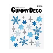 【Kameyama Candle House】Gummy Deco聖誕裝飾果凍玻璃窗貼 · 藍色雪花