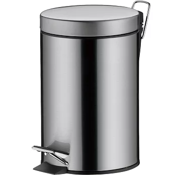 《KELA》Impronta腳踏式垃圾桶(霧銀3L) | 回收桶 廚餘桶 踩踏桶