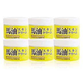 【日本Loshi 】 Moist Aid 馬油保濕護膚霜 220g (6入組)