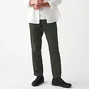 [MUJI無印良品]男有機棉混縱橫彈性綾織合身褲85 深綠