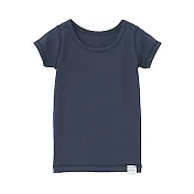 [MUJI無印良品]幼兒有機棉針織短袖T恤 100 深藍