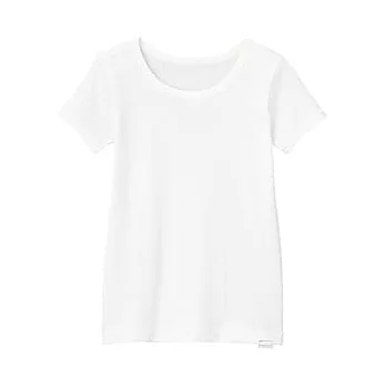 [MUJI無印良品]兒童有機棉針織短袖T恤 110 柔白