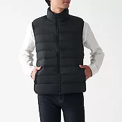 [MUJI無印良品]男輕量澳洲羽絨可攜式立領背心 XL 黑色