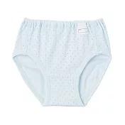[MUJI無印良品]女幼有機棉針織內褲 100 粉藍紋樣