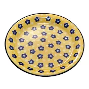 【MARUSAN KONDO】Porska波蘭陶風陶瓷淺盤16cm · 黃釉花語