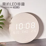 【美好家 Mehome】北歐風格 LED電子掛鐘 (鐘錶 7.5吋) 仿棉麻