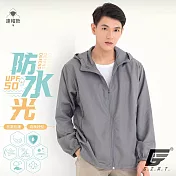 GIAT台灣製UPF50+防曬防潑水風衣外套(男女適穿) M 高級灰