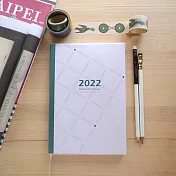 [W2Design] 規劃控2022上下翻時效週記A5手帳 -(草綠灰斜)