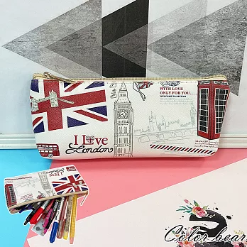 【卡樂熊】英倫風多用途造型收納包/筆帶(六款)- 英國國旗