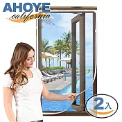 【Ahoye】自黏式防蚊紗窗網 (150*130cm-兩入組) 魔鬼氈紗窗