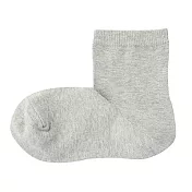 [MUJI無印良品]女棉混足口寬鬆舒適直角短襪 23~25cm 淺灰