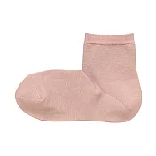 [MUJI無印良品]女棉混足口寬鬆舒適直角短襪 23~25cm 粉橘