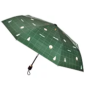 【2mm】100%遮光 趣味森林 黑膠降溫自動開收傘_ 大地綠
