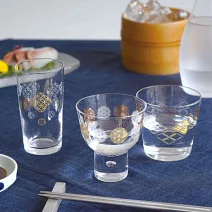 【TOYO SASAKI】日本和紋晶透強化玻璃杯 150ml · 七寶