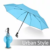 【2mm】都會行旅 超大傘面抗風自動開收傘_ 灰藍
