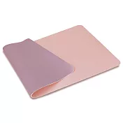 【ABEL】雙色PU皮質桌墊45x90cm-櫻粉+槿紫
