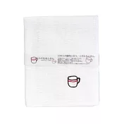 【日本KOJI】可愛圖案刺繡蚊帳生地萬用布巾 · 咖啡杯