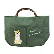 【日本正版】柴犬 輕便手提袋 便當袋/午餐袋/手提袋 大西賢製販 - 灰色款