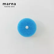 【日本Marna】日本製廚房海綿菜瓜布(附吸盤)-藍-2入組(原廠總代理)