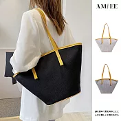 【AMIEE】設計款質感扇形托特包(KDB-1116) FREE 黑色