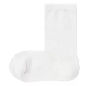 [MUJI無印良品]女棉混足口寬鬆舒適直角襪 23~25cm 柔白