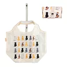【濱文樣】日本折疊收納隨身環保購物袋 · 貓咪背影
