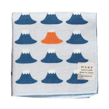 【濱文樣】日本富士山雙重紗柔軟純棉方巾 · 富士山