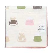 【濱文樣】日本富士山雙重紗柔軟純棉方巾 · 富士山餅乾