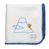 【濱文樣】日本雙重紗刺繡柔軟純棉方巾 · 豆柴與富士山