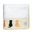 【濱文樣】日本柔軟純棉方巾 · 貓咪