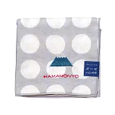 【濱文樣】日本三重紗雙面刺繡純棉擦拭方巾 · 圓點富士山