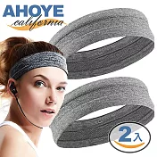 【Ahoye】專業防滑排汗運動頭帶 2條入 頭巾 髮帶 導汗帶
