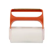 【EZlife】兩用可撕式黏刮毛器(附補充滾筒2卷) 橘色