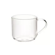【TAMAKI】Cafeca 耐熱透明玻璃杯210ml． 透明白