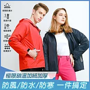 【KISSDIAMOND】極限鎖溫防水防風加絨衝鋒外套(KDFJ-003N) M 男女同款/紅色