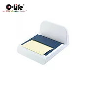 【O-Life】便條台組(便利貼 便條紙 抽取式設計 辦公用品 手機架) 深藍色