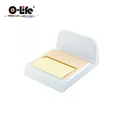 【O-Life】便條台組(便利貼 便條紙 抽取式設計 辦公用品 手機架) 米白色