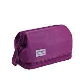 【EZlife】便攜式旅行雙層化妝品收納包 羅蘭紫