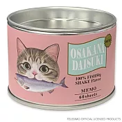 【ACTIVE CORPORATION】貓部罐頭造型便條紙． 粉紅色
