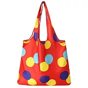 【素包包】簡單美觀實用方便可折疊環保購物袋(6色任選) _紅色波點