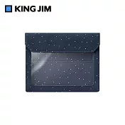 【KING JIM】FLATTY WORKS多用途帆布收納袋 限定款 點點 A6 5460-L104
