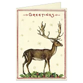 美國 Cavallini & Co. Greeting Cards 耶誕卡片/萬用卡 聖誕馴鹿