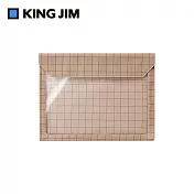 【KING JIM】FLATTY WORKS多用途帆布收納袋 限定款 格紋 A4 (5466-L103)