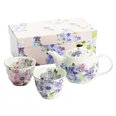 【和藍】美濃燒∣花工房陶瓷 茶壺+茶杯2入禮盒組
