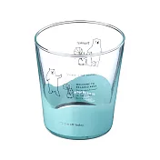 【KAKUNI】可愛白熊日常透明玻璃杯300ml ‧ 綠