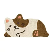 【TOMO】日本慵懶趴睡可愛動物室內腳踏地墊 ‧ 三花貓