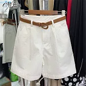 【初色】休閒夏季短褲-共3色-99512(M-2XL可選) XL 白色