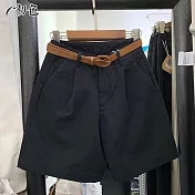 【初色】休閒夏季短褲-共3色-99512(M-2XL可選) XL 黑色