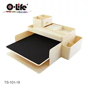 【O-Life】Target 平板公文架 (A4資料架 雙層 文件架 筆電收納 桌面收納) 米色