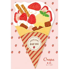 【Wa-Life】春季限定｜可麗餅造型信紙組 ‧ 草莓巧克力